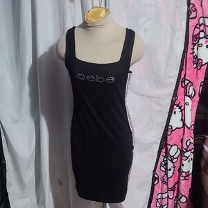 Bebe Logo Side Band Mini Tank Dress